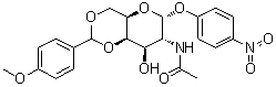 4-Nitrophenyl 2-(acetylamino)-2-deoxy-4,6-O-[(4-methoxyphenyl)methylene]-alpha-D-galactopyranoside molecular structure (CAS 59868-86-9)