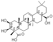 Medicogenic acid molecular structure (CAS 599-07-5)