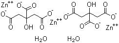 structure of CAS# 5990-32-9, Zinc citrate dihydrate;Citric acid zinc salt dihydrate