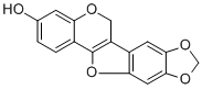 structure of CAS# 59901-98-3, 6H-[1,3]Dioxolo[5,6]benzofuro[3,2-c][1]benzopyran-3-ol;3-Hydroxy-8,9-methylenedioxy-6a,11a-dehydropterocarpan