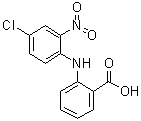 structure of CAS# 60091-87-4, 2-(4-Chloro-2-nitroanilino)benzoic acid