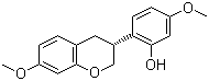 结构式 CAS# 60102-29-6, Isosativan; (R)-2-(3,4-二氢-7-甲氧基-2H-1-苯并吡喃-3-基)-5-甲氧基苯酚