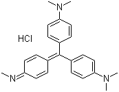 structure of CAS# 603-47-4, Methyl Violet;4-[[4-(Dimethylamino)phenyl][4-(methylimino)cyclohexa-2,5-dien-1-ylidene]methyl]-N,N-dimethylaniline monohydrochloride