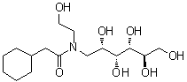 1-[(环己基乙酰基)(2-羟基乙基)氨基]-1-脱氧-D-山梨糖醇分子结构 (CAS 603111-75-7)