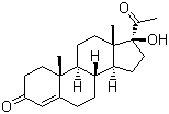 17alpha-Hydroxyprogesterone molecular structure (CAS 604-09-1)