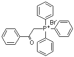 结构式 CAS# 6048-29-9, (苯甲酰基甲基)三苯基溴化鏻