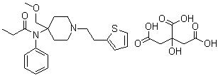 Sufentanil citrate molecular structure (CAS 60561-17-3)
