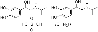 Isoprenaline sulfate dihydrate molecular structure (CAS 6078-56-4)