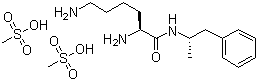 structure of CAS# 608137-33-3, Lisdexamfetamine dimesylate;(2S)-2,6-Diamino-N-[(1S)-1-methyl-2-phenylethyl]hexanamide dimethanesulfonate