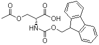 N-[(9H-Fluoren-9-ylmethoxy)carbonyl]-D-serine acetate (ester) molecular structure (CAS 608512-87-4)