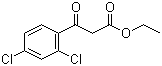 structure of CAS# 60868-41-9, Ethyl (2',4'-dichlorobenzoyl)acetate;Ethyl 2-(2,4-dichlorobenzoyl)acetate; 2,4-Dichloro-beta-oxo-Benzenepropanoic acid ethyl ester