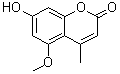 7-Hydroxy-5-methoxy-4-methyl-2H-1-benzopyran-2-one molecular structure (CAS 6093-81-8)