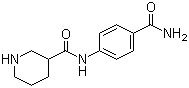 4-[(Piperidine-3-carbonyl)amino]benzamide molecular structure (CAS 609780-68-9)