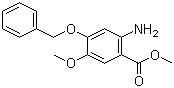 结构式 CAS# 61032-42-6, 2-氨基-4-苄氧基-5-甲氧基苯甲酸甲酯