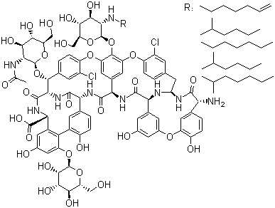 Teicoplanin molecular structure (CAS 61036-62-2)