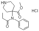 4-[(1-Oxopropyl)phenylamino]-4-piperidinecarboxylic acid methyl ester monohydrochloride molecular structure (CAS 61085-87-8)
