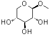 结构式 CAS# 612-05-5, 甲基 beta-D-吡喃木糖苷