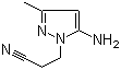 3-(5-Amino-3-methyl-1H-pyrazol-1-yl)propanenitrile molecular structure (CAS 61255-82-1)
