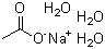 Sodium acetate trihydrate molecular structure (CAS 6131-90-4)
