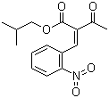 2-[(2-硝基苯基)亚甲基]-3-氧代丁酸异丁酯分子结构 (CAS 61312-59-2)