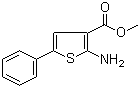 Methyl 2-amino-5-phenylthiophene-3-carboxylate molecular structure (CAS 61325-02-8)
