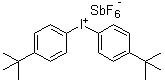 Bis(4-tert-butylphenyl)iodonium hexafluoroantimonate molecular structure (CAS 61358-23-4)