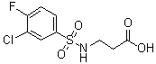 结构式 CAS# 613657-34-4, N-[(3-氯-4-氟苯基)磺酰基]-beta-丙氨酸