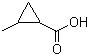 结构式 CAS# 6142-57-0, 顺式-2-甲基环丙烷羧酸
