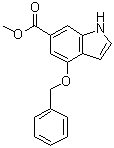 结构式 CAS# 61545-36-6, 4-(苄氧基)-6-吲哚羧酸甲酯