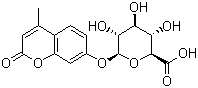 structure of CAS# 6160-80-1, 4-Methylumbelliferyl-beta-D-glucuronide;4-methyl-2-oxo-2H-1-benzopyran-7-yl-beta-D-glucopyranosiduronic acid