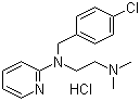 Chloropyramine hydrochloride molecular structure (CAS 6170-42-9)