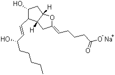 Prostacyclin sodium salt molecular structure (CAS 61849-14-7)