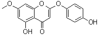 5-Hydroxy-2-(4-hydroxyphenoxy)-7-methoxy-4H-1-benzopyran-4-one molecular structure (CAS 61854-37-3)