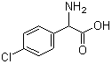 structure of CAS# 6212-33-5, DL-4-Chlorophenylglycine;DL-2-Amino-4-chlorophenylacetic acid