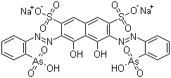 偶氮胂 III 二钠盐分子结构 (CAS 62337-00-2)