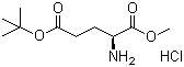 结构式 CAS# 6234-01-1, OtBu-L-谷氨酸甲酯盐酸盐; L-谷氨酸-5-叔丁酯-1-甲酯盐酸盐