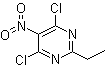structure of CAS# 6237-95-2, 4,6-Dichloro-2-ethyl-5-nitropyrimidine;NSC 25739