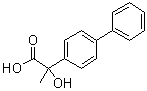 structure of CAS# 6244-54-8, alpha-Hydroxy-alpha-methyl-1,1'-biphenyl-4-acetic acid;2-(Biphenyl-4-yl)-2-hydroxypropionic acid