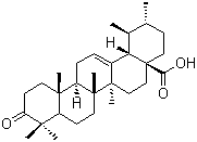 structure of CAS# 6246-46-4, 3-Oxours-12-en-28-oic acid