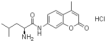 结构式 CAS# 62480-44-8, (S)-2-氨基-4-甲基-N-(4-甲基-2-氧代-2H-1-苯并吡喃-7-基)戊酰胺单盐酸盐