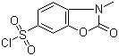structure of CAS# 62522-63-8, 3-Methyl-2-oxo-2,3-dihydro-1,3-benzoxazole-6-sulfonyl chloride;3-Methyl-2-oxo-2,3-dihydrobenzooxazole-6-sulfonyl chloride