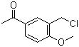 structure of CAS# 62581-82-2, 3'-(Chloromethyl)-4'-methoxyacetophenone;1-[3-(Chloromethyl)-4-methoxyphenyl]ethanone; 1-[3-(Chloromethyl)-4-methoxyphenyl]ethan-1-one