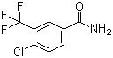 structure of CAS# 62584-23-0, 4-Chloro-3-(trifluoromethyl)benzamide