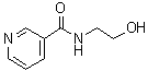 structure of CAS# 6265-73-2, N-(2-Hydroxyethyl)nicotinamide;N-Nicotinoyl-2-aminoethanol; N-Nicotinoylethanolamine; NSC 33142; SG 86