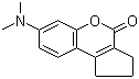 structure of CAS# 62669-74-3, Coumarin 138;7-Dimethylamino-2,3-dihydro-1H-cyclopenta[c]chromen-4-one; 7-(Dimethylamino)-2,3-dihydrocyclopenta[c][1]benzopyran-4(1H)-one
