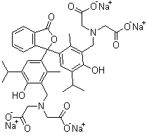 Thymolphthalein Complexone tetrasodium salt molecular structure (CAS 62698-55-9)