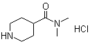 结构式 CAS# 6270-42-4, N,N-二甲基-4-哌啶甲酰胺盐酸盐