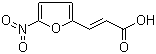 结构式 CAS# 6281-23-8, 5-硝基呋喃-2-丙烯酸; 3-(5-硝基-2-呋喃基)-2-丙烯酸