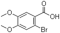 结构式 CAS# 6286-46-0, 2-溴-4,5-二甲氧基苯甲酸