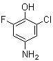 结构式 CAS# 62918-76-7, 4-氨基-2-氯-6-氟苯酚